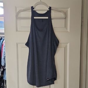 Patagonia Black Asymmetrical Cut Out Tank Top